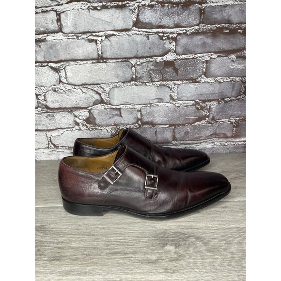 Magnanni Dark Cordovan Monk Strap Classic Dress Shoes Men Sz 8.5M US/42EU Spain - Picture 2 of 16